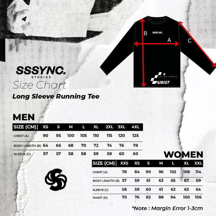 Cross Train White - SSSYNC STUDIOS x FTJ Running and Cycling Long Sleeve