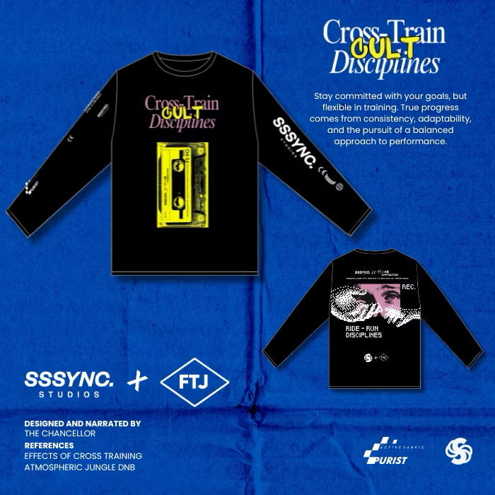 Cross Train Atmospheric Black - SSSYNC STUDIOS x FTJ Running and Cycling Long Sleeve