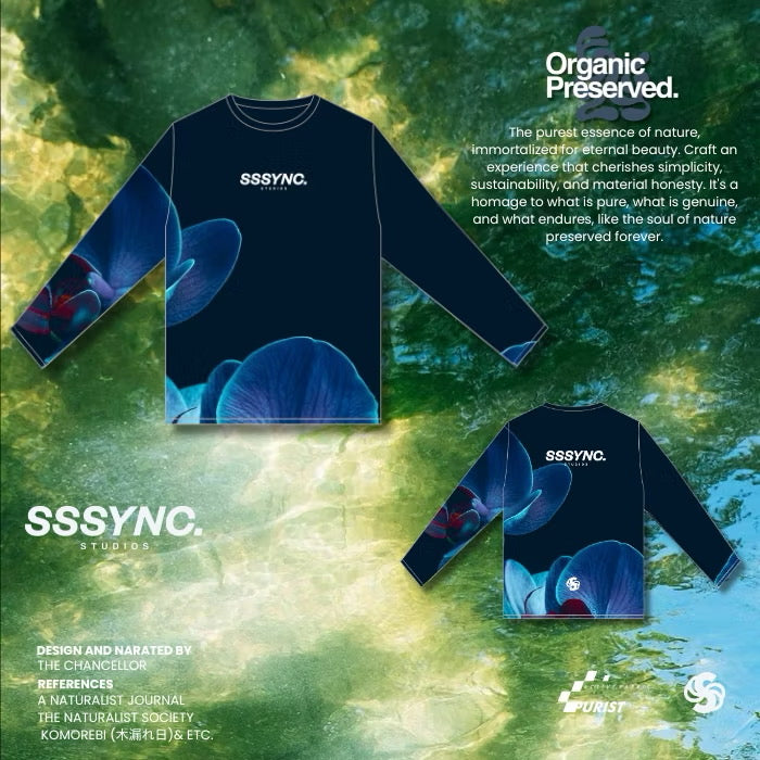 Organic Preserved Water Blossom Long Sleeve Woman SSSYNC Studios Running Jersey