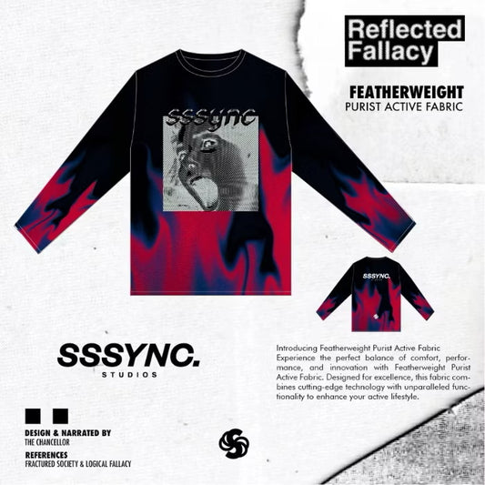 Reflected fallacy confusing fact black long sleeve SSSYNC Studios Running Jersey