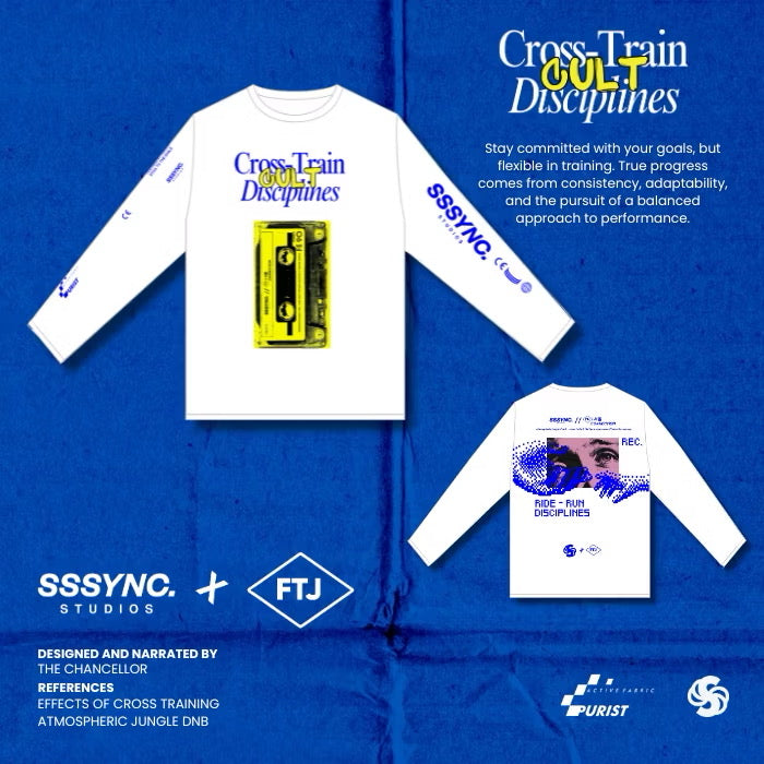 Cross Train White - SSSYNC STUDIOS x FTJ Running and Cycling Long Sleeve