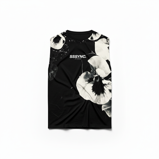 Organic Preserved Black Blossom Muscle Tee SSSYNC Studios Running Jersey
