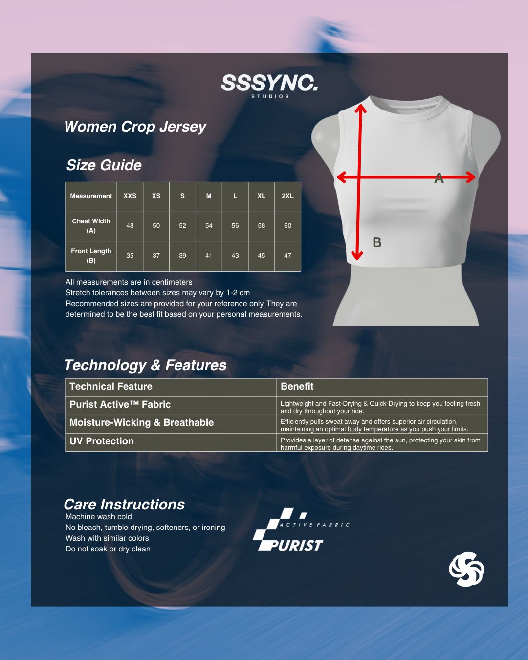 Mideast enigma Desert Snow Crop Tank - SSSYNC Studios Running Jersey