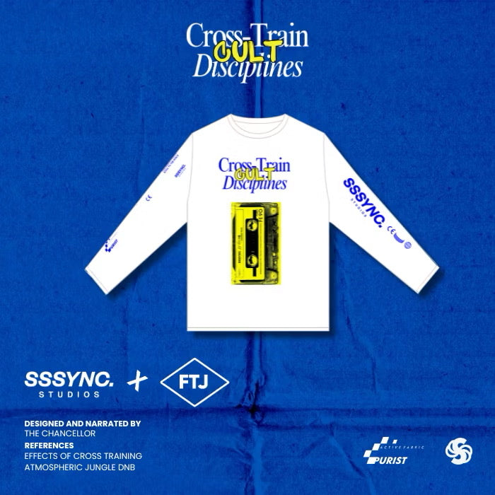 Cross Train White - SSSYNC STUDIOS x FTJ Running and Cycling Long Sleeve