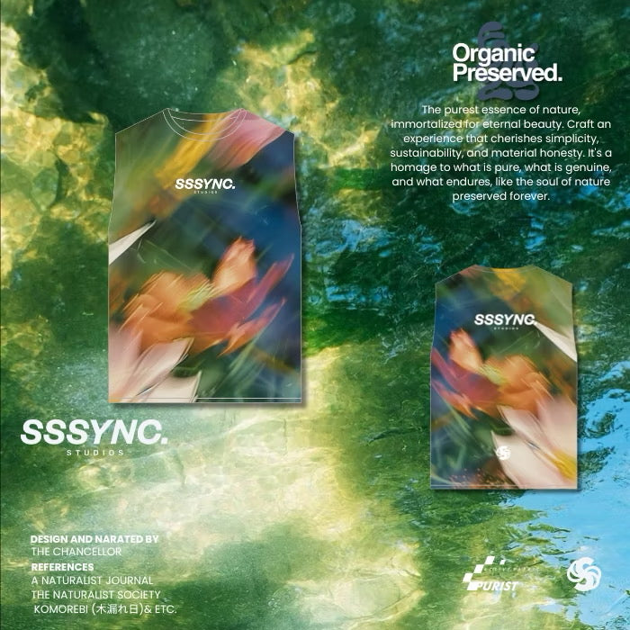 Organic Preserved Summer Bloom Muscle Tee SSSYNC Studios Running Jersey