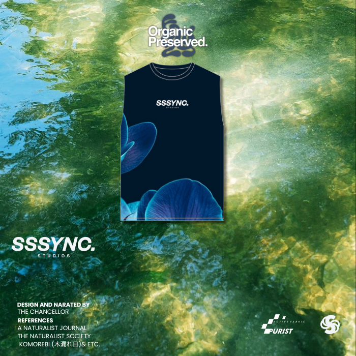 Organic Preserved Water Blossom Sleeveless SSSYNC Studios Running Jersey