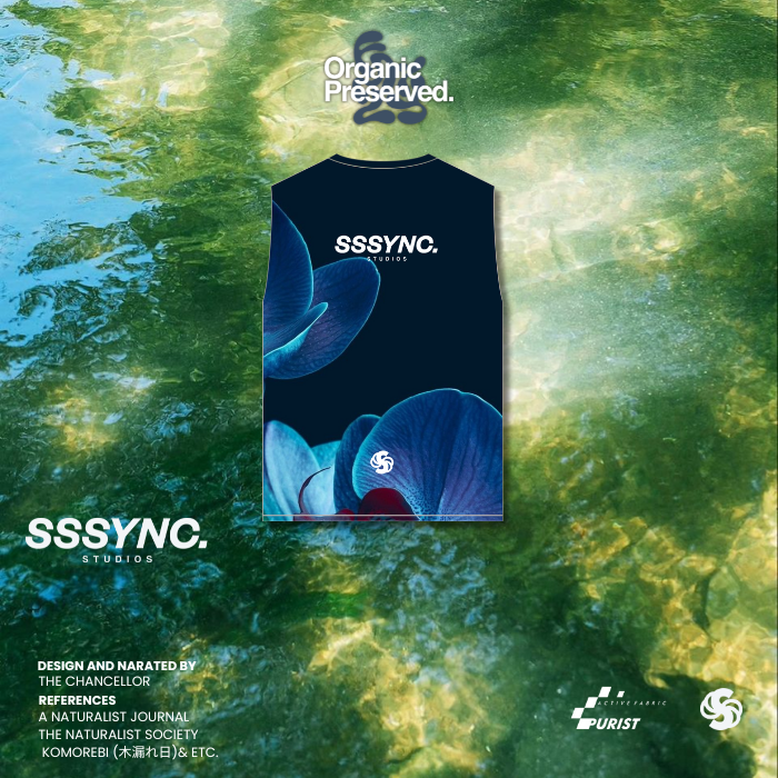 Organic Preserved Water Blossom Sleeveless SSSYNC Studios Running Jersey