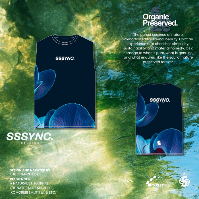 Organic Preserved Water Blossom Sleeveless SSSYNC Studios Running Jersey