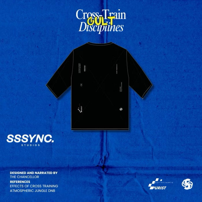 Cross Train G.E.N Black - SSSYNC STUDIOS Running Short Sleeve
