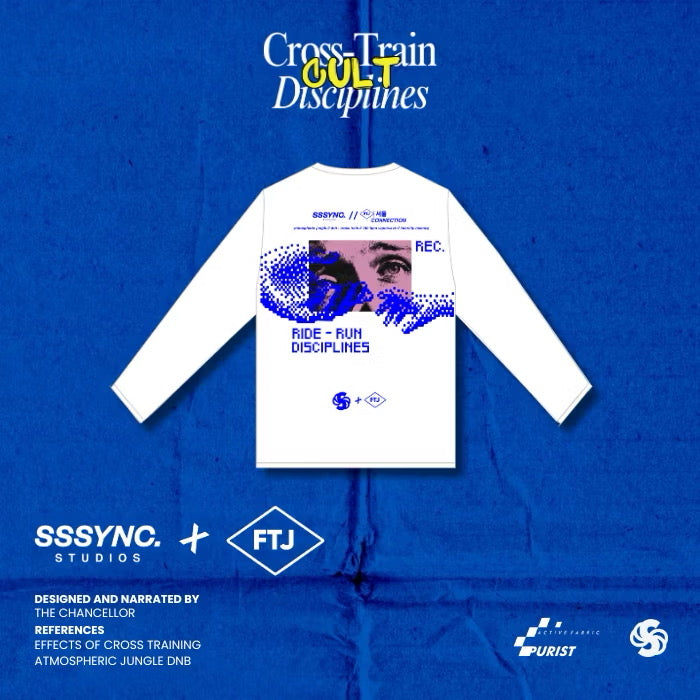 Cross Train White - SSSYNC STUDIOS x FTJ Running and Cycling Long Sleeve