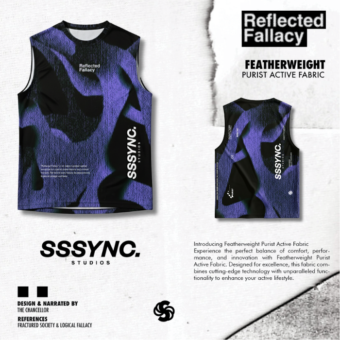 Reflected Fallacy Deep Hominem Muscle Tee - SSSYNC Studios Running Jersey