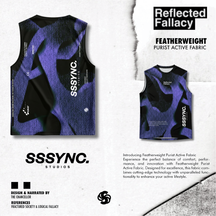Reflected Fallacy Deep Hominem Muscle Tee - SSSYNC Studios Running Jersey