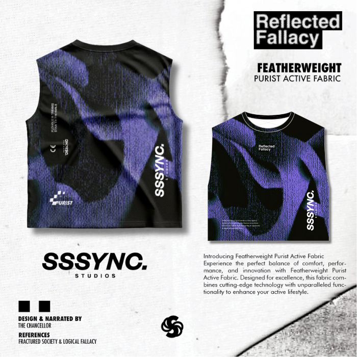 Reflected Fallacy Deep Hominem Crop Tank - SSSYNC Studios Running Jersey