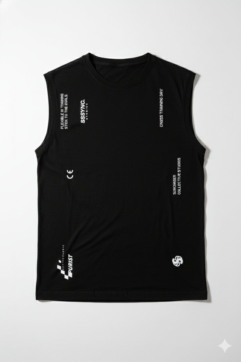 Cross Train G.E.N Sleeveless Tees Black