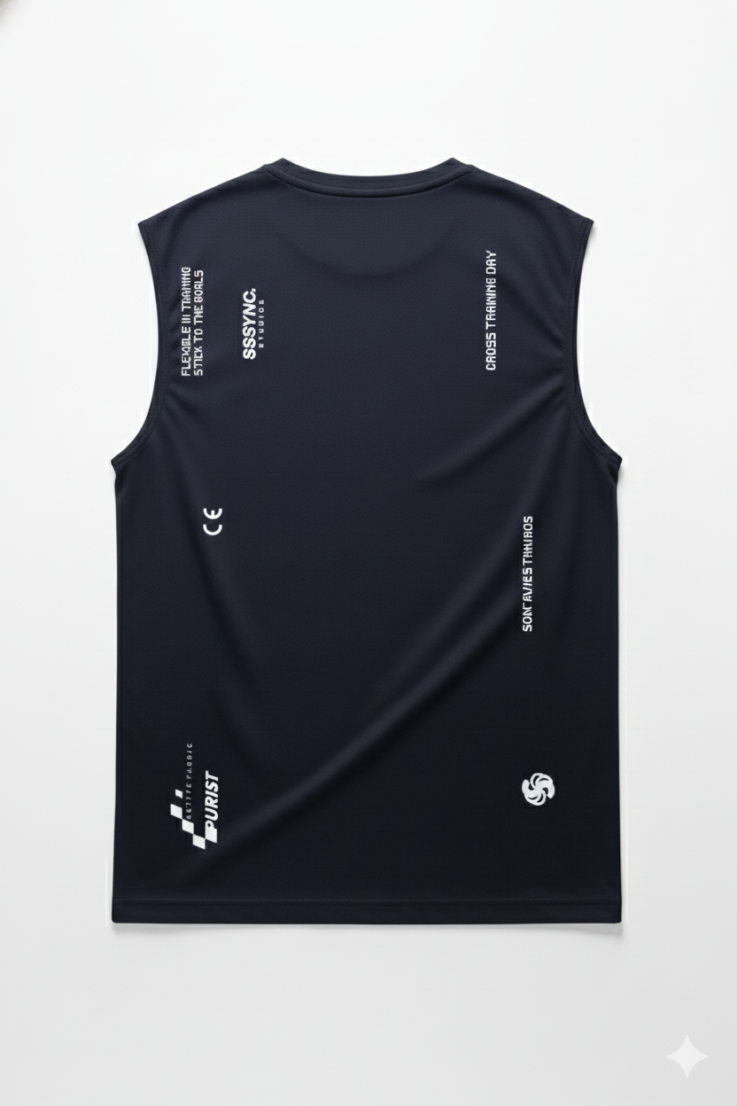 Cross Train G.E.N Sleeveless Tees Navy