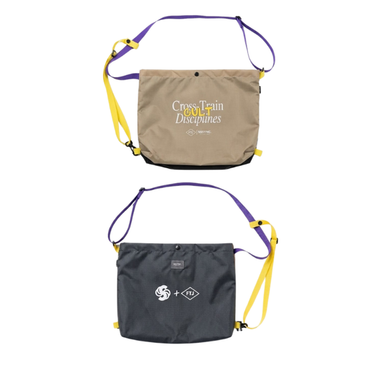 Sssyncstudios X FTJ.Co Cross Train Cult Disciplines Musette Bag Beige Grey