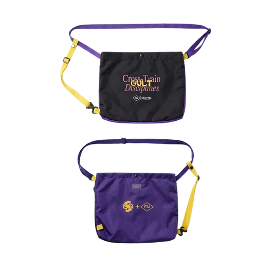 Sssyncstudios X FTJ.Co Cross Train Cult Disciplines Musette Bag Black Purple