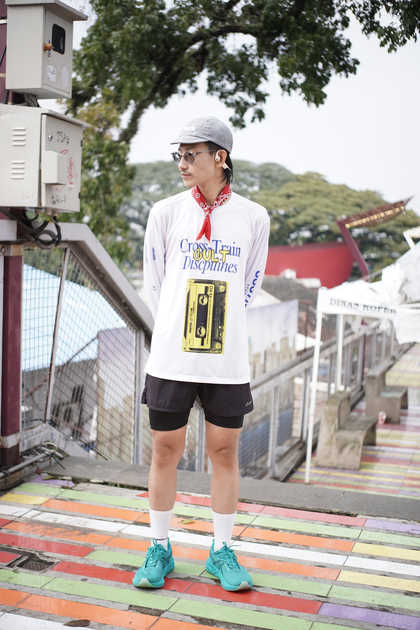 Cross Train White - SSSYNC STUDIOS x FTJ Running and Cycling Long Sleeve