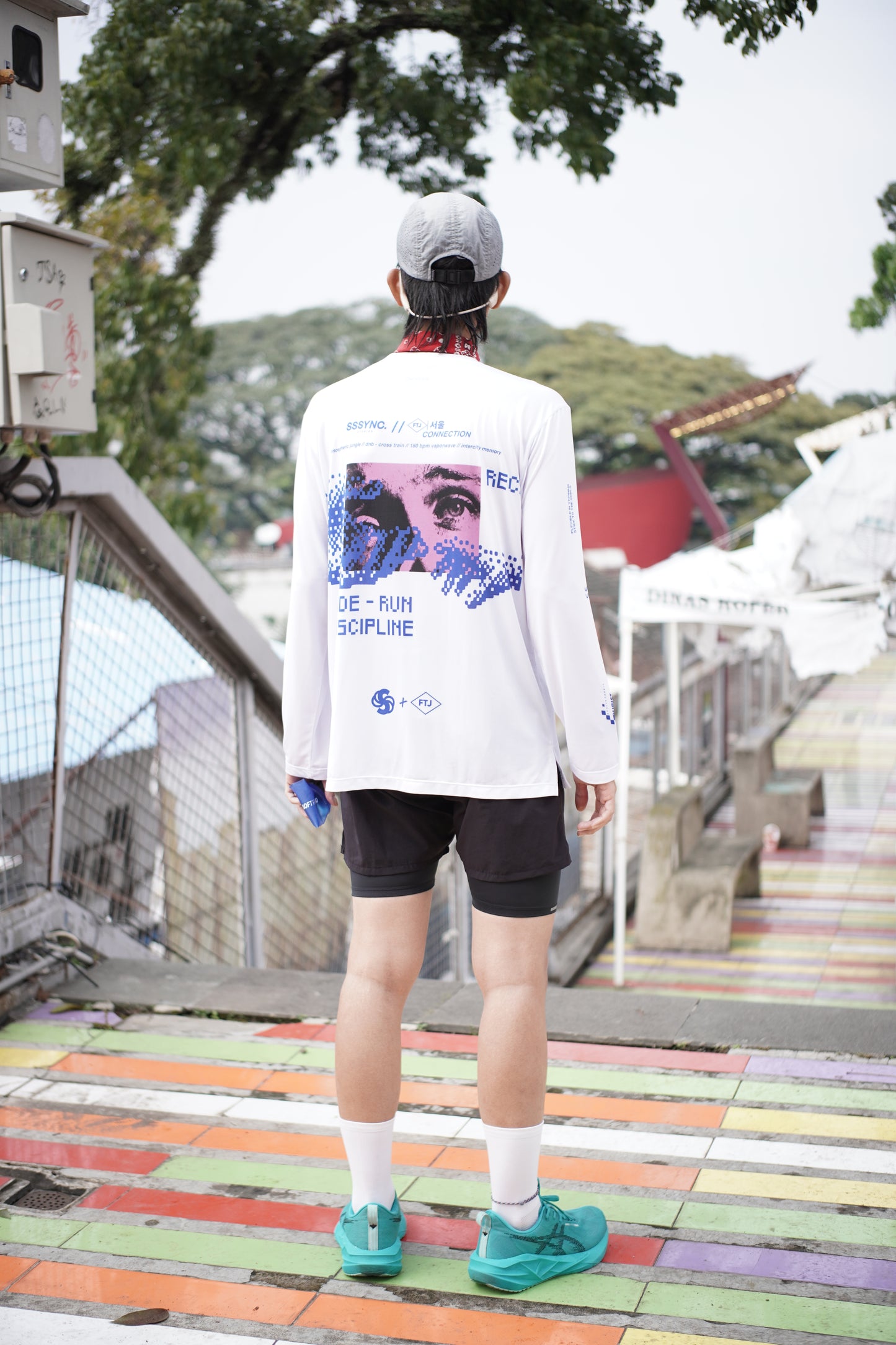 Cross Train White - SSSYNC STUDIOS x FTJ Running and Cycling Long Sleeve
