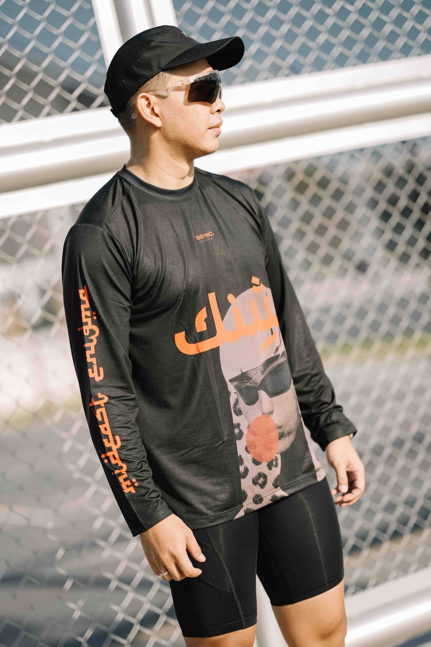 Mideast Enigma Cleo Illusion Long Sleeve SSSYNC Studios Running Jersey