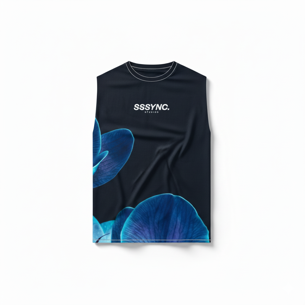 Organic Preserved Water Blossom Sleeveless SSSYNC Studios Running Jersey