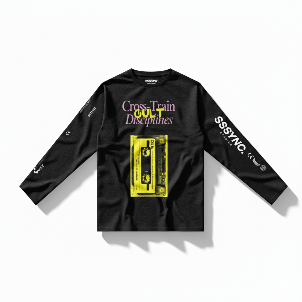 Cross Train Atmospheric Black - SSSYNC STUDIOS x FTJ Running and Cycling Long Sleeve