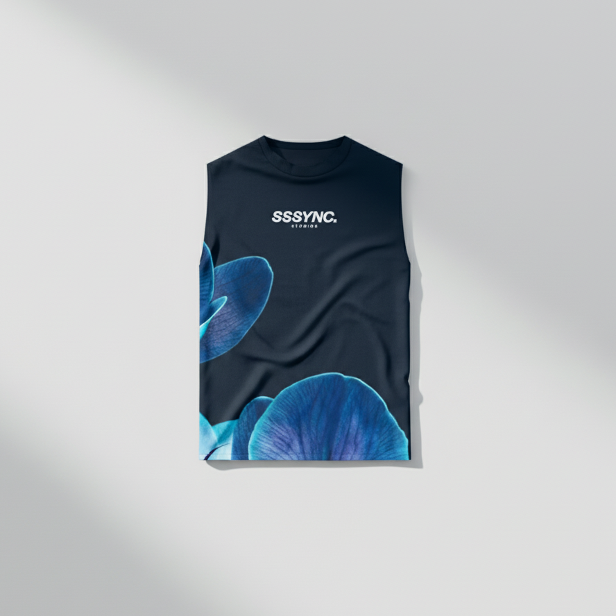Organic Preserved Water Blossom Sleeveless SSSYNC Studios Running Jersey