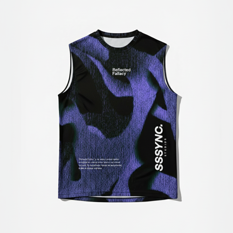 Reflected Fallacy Deep Hominem Muscle Tee - SSSYNC Studios Running Jersey