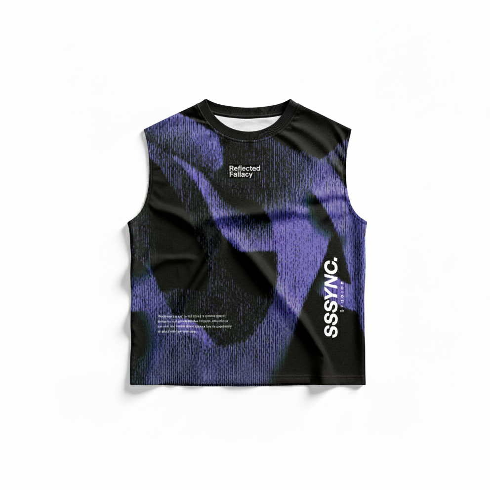 Reflected Fallacy Deep Hominem Crop Tank - SSSYNC Studios Running Jersey