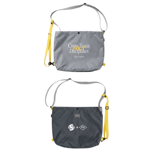 Sssyncstudios X FTJ.Co Cross Train Cult Disciplines Musette Bag Grey Charcoal
