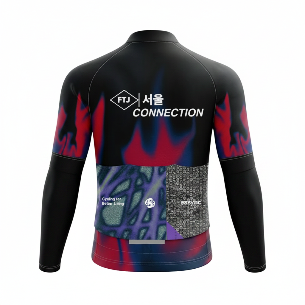 Pre Order Reflecyed Fallacy Confusing Fact Red FTJ Cycling Jersey Long Sleeves