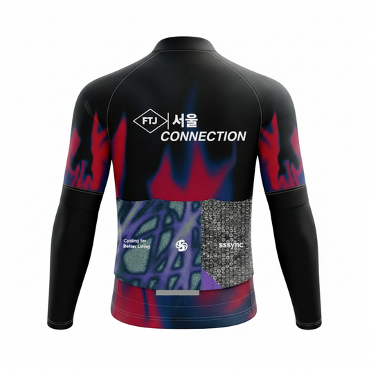 Pre Order Reflecyed Fallacy Confusing Fact Red FTJ Cycling Jersey Long Sleeves