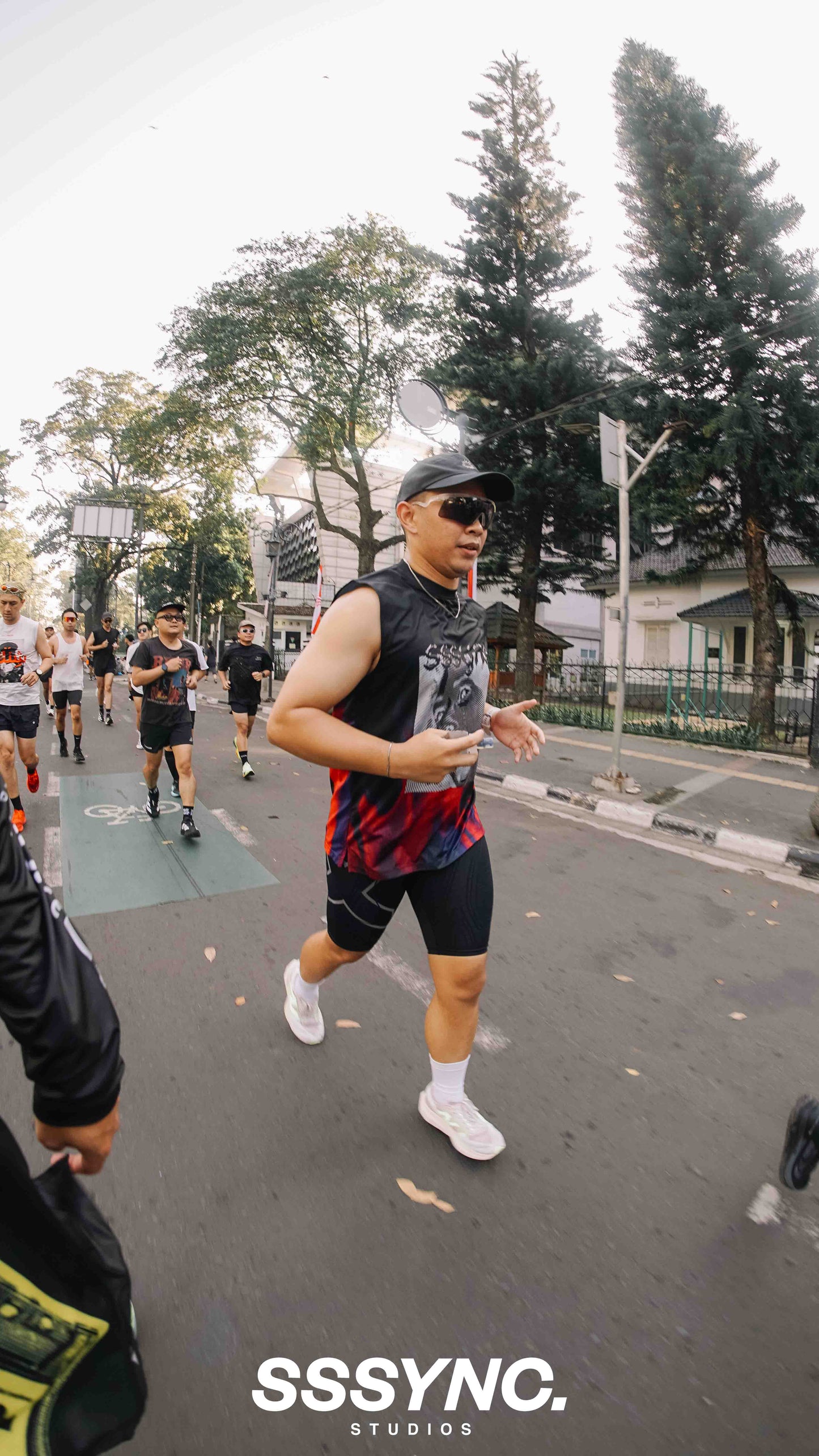 Reflected Fallacy Confusing Fact Black Muscle Tee SSSYNC Studios Running Jersey