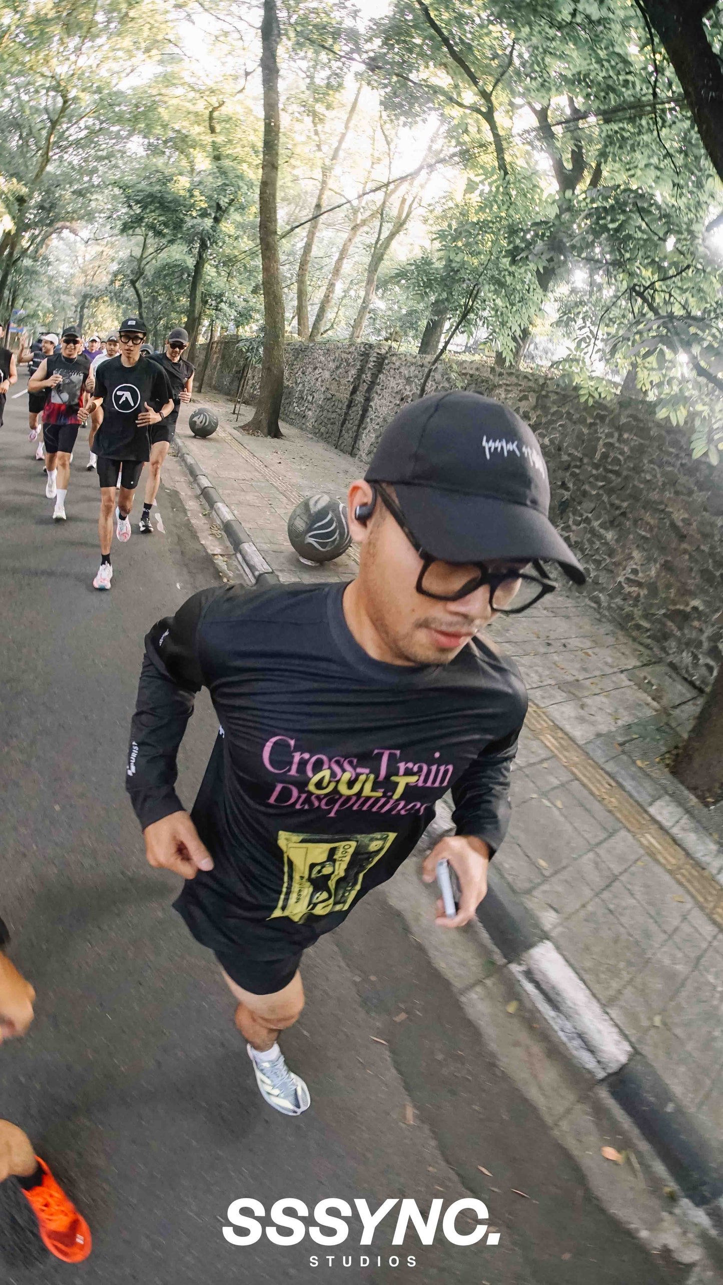 Cross Train Atmospheric Black - SSSYNC STUDIOS x FTJ Running and Cycling Long Sleeve