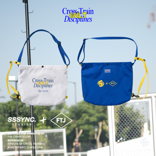 Sssyncstudios X FTJ.Co Cross Train Cult Disciplines Musette Bag Blue White